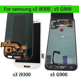 Nieuwe OEM Super AMOLED LCD -display voor Samsung Galaxy S3 I9300 I9305 S4 S6 S7 S5 G900 I9600 S9 Digitizer Touchscreen Compleet