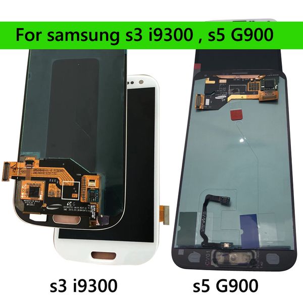 Nueva pantalla LCD OEM Super Amoled para Samsung Galaxy S3 I9300 I9305 S4 S6 S7 S5 G900 I9600 S9 Digitizer Pantalla táctil completa