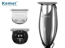 Nieuwe olie hoofd gesneden salon professionele tondeuse kapper 10W oplaadbare scheerapparaat elektrisch zilver KM-7017956518