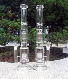 Nouvelles plates-formes pétrolières Bongs en verre Grand vase de conduite d'eau Perc Percolateur Fumer Piper 18mm Joint Épais Bras 45CM Hauteur narguilés