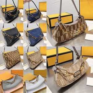 Nuevo Bolso olock con cadena para axila, bolso cruzado, bolso de diseño de lujo, bandoleras de piel con patrón de cocodrilo