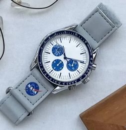 nouveau omg Six aiguilles Sapphire Planet Moon Montres pour hommes Pleine fonction Montre chronographe à quartz Mission To Mercury Watch Édition limitée Montres-bracelets Master Sapphire