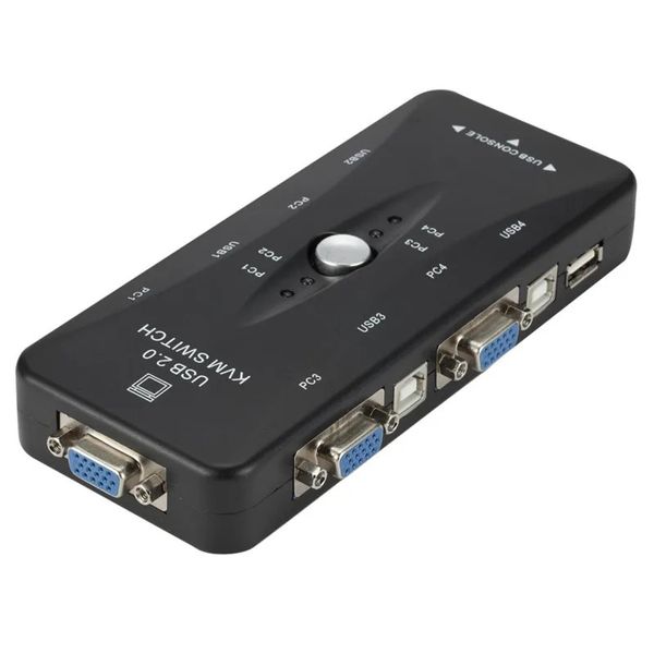 Nouveau pour quatre interrupteur KVM USB2.0 Port OEM Fonction de surveillance automatique Swap Hot Swap 1. pour le commutateur KVM du port USB2.0