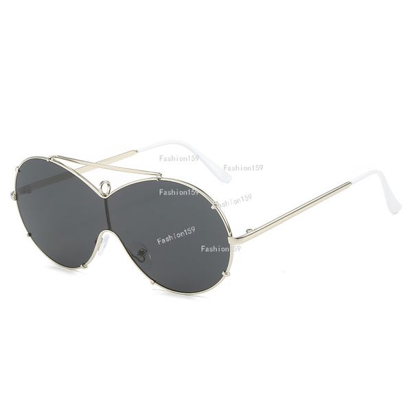 Nuevas gafas de sol de una pieza para gafas de sol de hombre y gafas de sol de mujer, Instagram de montura grande integrada, gafas de sol de hip-hop de montura grande famosas en Internet para mujer