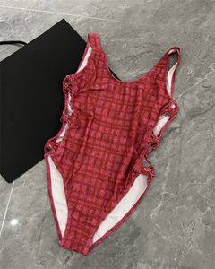 Nouveau Maillot de bain une pièce femmes lettre imprimer dos nu femmes maillot de bain pour vacances maillot de bain vêtements de plage