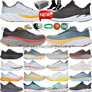 Nouveau ONE Chaussures de course Hommes Femmes Bondi Clifton 8 Carbon x2 Chaussure de sport Absorbant les chocs Route Route Escalade Hommes Femmes Formateurs Coureurs Baskets de créateurs en plein air