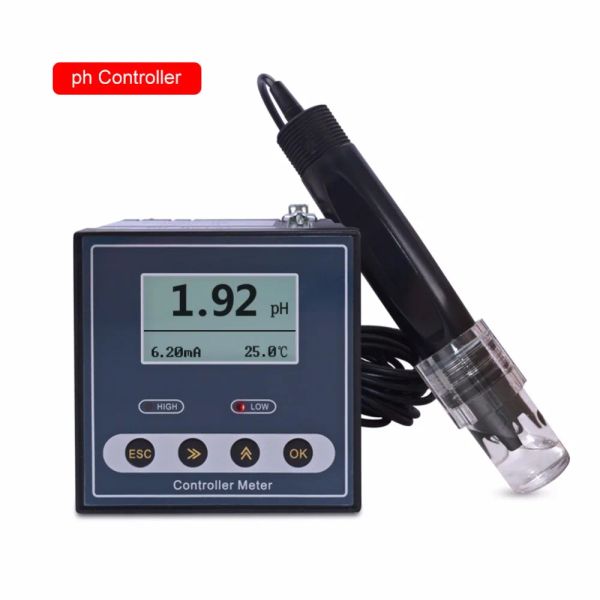 Nouveau contrôleur de pH industriel en ligne ORP METRIEAL Digital 0,02ph 1mV Testeur de pH d'alarme de contrôle de limite inférieure supérieure supérieure