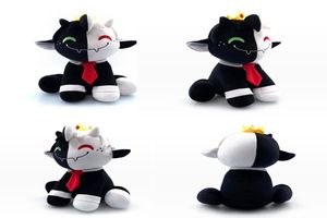 Nieuwe online rode ranboo zittende zwart-witte pop knuffel creatief cadeau voor kinderen4286099