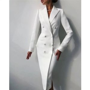 Nieuw alleen lang jasje 1 pc -pakken mode dubbele borsten feest prom rapel dagelijkse kantoor beroemdheid blazer op maat gemaakt 240127