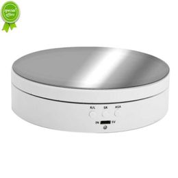 Nuevo OOTDTY 3 velocidades soporte de exhibición giratorio eléctrico espejo tocadiscos soporte de joyería batería alimentación USB