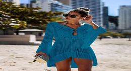 Nueva falda de punto calado manga trompeta playa encubrimientos chaqueta sexy bikini blusa sunsn ropa traje de baño outside6706819