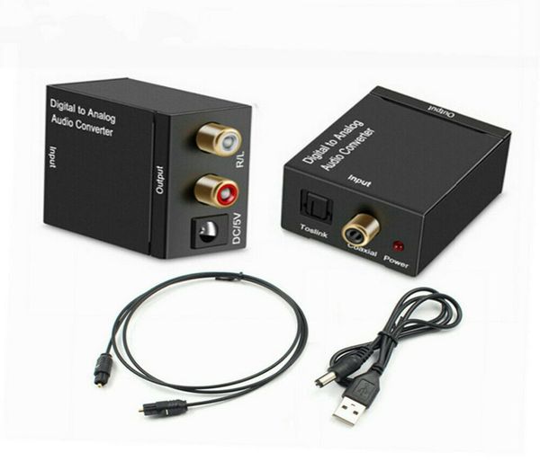 Nouvelle fibre optique coaxiale SPDIF Digital To Analog Audio Converter Stéréo Adapter4778942