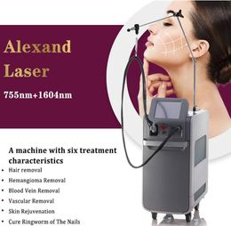 Nouveau laser d'épilation en fibre optique 1064 755nm Machine d'épilation au laser ND YAG Alexandrite Laser Skin Retheunation Beauty Machine de deux ans Garantie