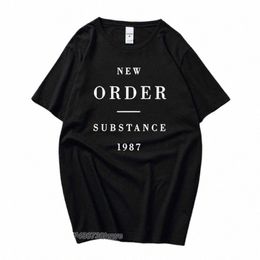Nieuwe Orde Stof 1987 T-shirt 80'S Synth Rock New Wave Bizarre Premium Cott Kerstcadeau T-shirt Top camiseta Masculina K00h #