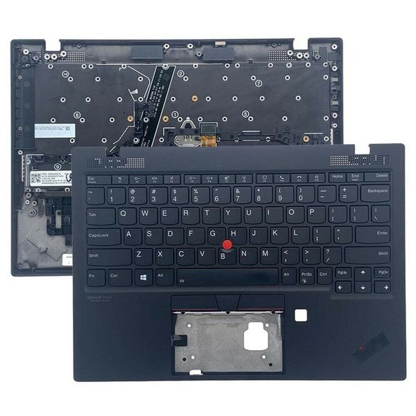 Nouveau/orig Wlan Shell repose-poignets boîtier supérieur avec clavier rétro-éclairé US Einglish pour Lenovo Thinkpad X1 Nano Gen1 ordinateur portable 5M11B38317