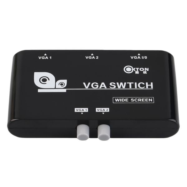 Livraison gratuite nouveau boîtier de commutation de sélecteur de partage manuel VGA/SVGA 2 en 1 original pour PC LCD