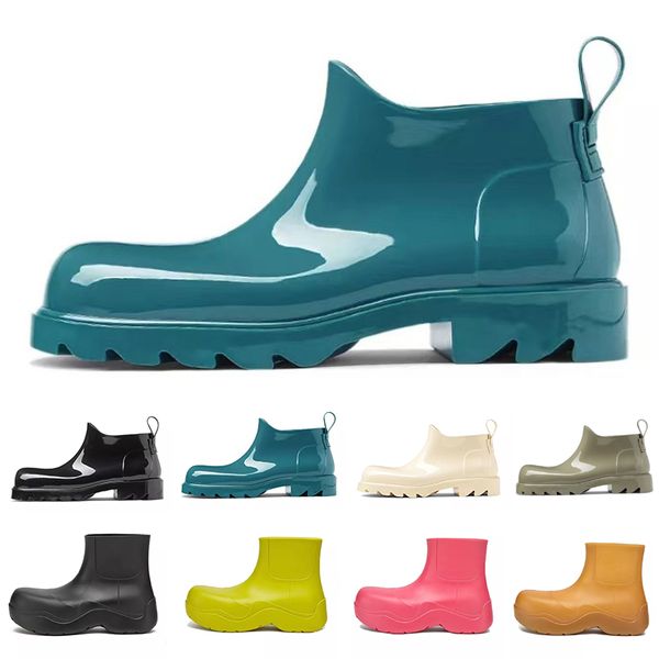 Bottega Puddle Stride Cheville Femmes Bottes Chaussures Imperméables Plate-Forme Pvc Botte De Luxe En Caoutchouc Chaussons Hauteur Augmenter Pluie Hommes Femmes Designer Chaussure