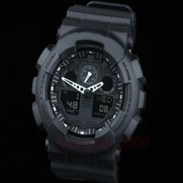 nieuwe originele kleur alle functie led leger militaire horloges heren waterdicht horloge alle wijzer werk digitale sport polshorloge241w