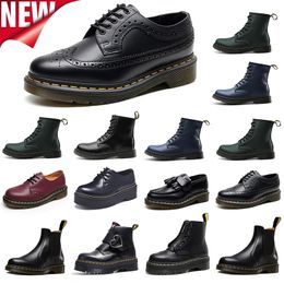 Nuevo original Dr Martennes Botas de diseñador Mujer zapatos Diseñador Invierno Mujeres negras de cuero de lujo clásico para hombres mocasines para mujeres entrenadores de botas altas