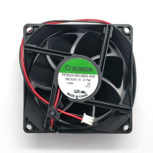 Nieuwe Originele voor Sunon PF80251B3-0000-A99 80*80*25 MM 12 V 2.7 W 8 cm koelventilator