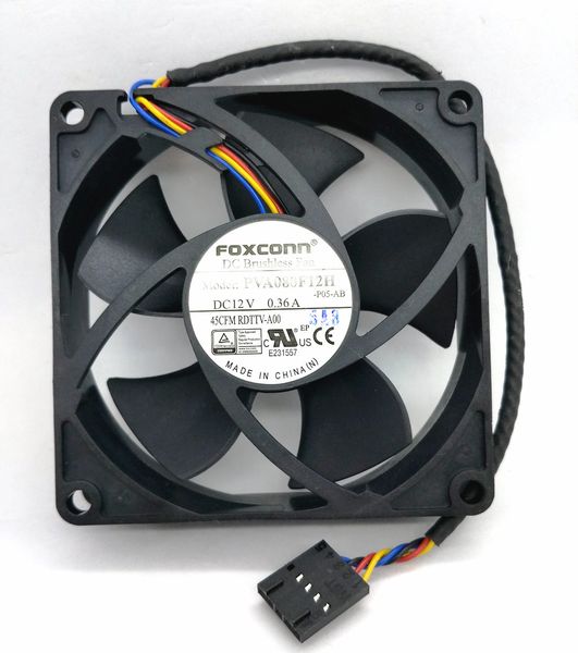 Nouveau Original Foxconn PVA080F12H 12V 0.36A 80*80*20MM pour OptiPlex990 725Y7 4 lignes ventilateur de refroidissement d'ordinateur