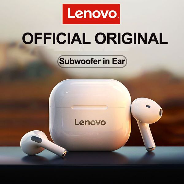 Nuevo auricular inalámbrico original de Lenovo LP40 TWS Bluetooth 5.0 Reducción de ruido estéreo dual Control de tácteos Long Long Standby 230MAH