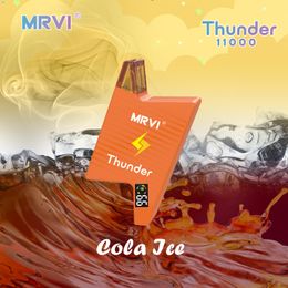 Nieuwe originele mrvi THUNDER 11000 trekjes e sigaretten wegwerp vapes 600 mah scherm 19 ml typec opladen bladerdeeg 12 k