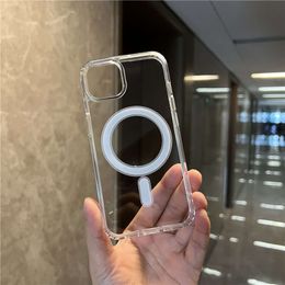 Nieuwe originele kwaliteit magnetische Magsafes draadloos opladen transparant helder schokbestendig telefoonhoesje voor iPhone 14 Pro Max