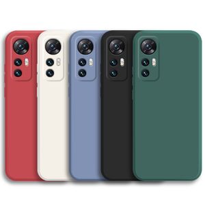 Nouveaux étuis antichoc en Silicone souple liquide carré d'origine pour Xiaomi Mi 12 Pro 11 Lite 11t Redmi 10 Poco M4 M3 Pro X3 Nfc