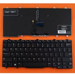 Nouveau clavier rétro-éclairé américain d'origine pour Dell Latitude E5250 E5270 E5280 E5370 E7250 E7270 E7280 E7370 MJ8HY 0MJ8HY XCD5M 0XCD5M