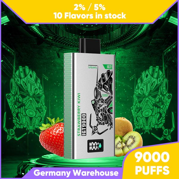 Nuevo vapas originales Crystal 9000 Puffs Vape desechable 14 ml de bobina de malla prefellada Cigarrillos electrónicos al por mayor