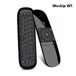 Wechip W1 Air Mouse 2.4G draadloos toetsenbord afstandsbediening IR Remote Learning 6-Axis Motion Sense voor Smart TV Android TV Box PC