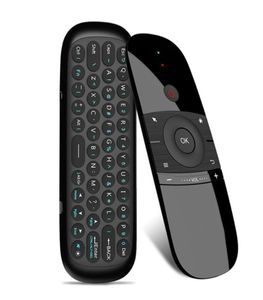 Nouveau Original W1 Fly Air Mouse clavier sans fil souris 24G rechargeable Mini télécommande pour Smart Android Tv Box Mini Pc6650754