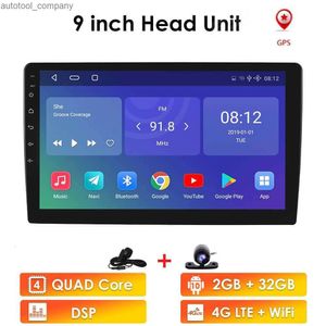 Nouveau Ossuret 2 Din 9 ''quad core universel Android 9.0 2GB RAM autoradio stéréo GPS Navigation WiFi 1024*600 écran tactile 2din voiture PC