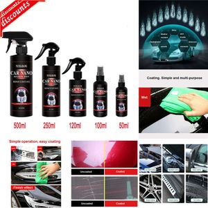 Nuevo Otras piezas de automóvil 500ML Revestimiento cerámico Spray Sellador superior del automóvil Repelente Nano Vidrio Pulido Cristal plateado Líquido Recubrimiento hidrófobo Impermeable