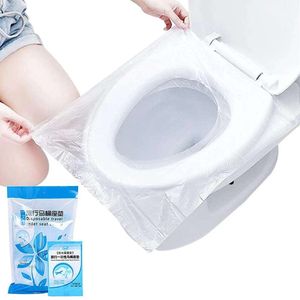 Nouveau Autres fournitures de toilette de bain 6/50 pièces housse de siège de toilette en plastique jetable biodégradable Portable sécurité voyage salle de bain papier toilette Pad accessoire de salle de bain