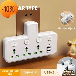 Nuevos otros electrodomésticos UE EE. UU. Reino Unido Enchufe CA Toma de corriente Multiprise Enchufe de pared Filtro de red universal con adaptador de interruptor separado Cherger USB