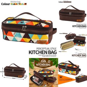 Nouveaux sacs d'extérieur, sac de rangement pour cuisinière en plein air, Camping pique-nique, ustensiles de cuisine, ustensiles de cuisine de voyage, sacs de rangement, accessoires, sac à outils, organisateur d'articles divers