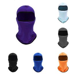 Nieuw buitenfietsen voor mannen Zonnebrandcrème Ice Silk Ademend Mask Face Protection Helme binnenliner hoed Motorfietsen Balaclava