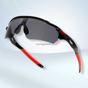 Nuevas gafas de sol deportivas para ciclismo al aire libre con medio marco integrado a prueba de viento y colores llamativos