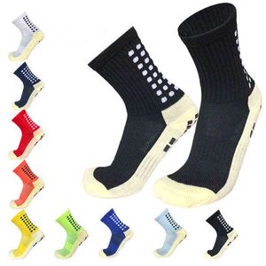 Nouveau Football En Plein Air Chaussettes Anti Slip Football Sport Hommes Femmes Sport Chaussettes Carré Friction Film Épaissi Serviette Bas Y1201