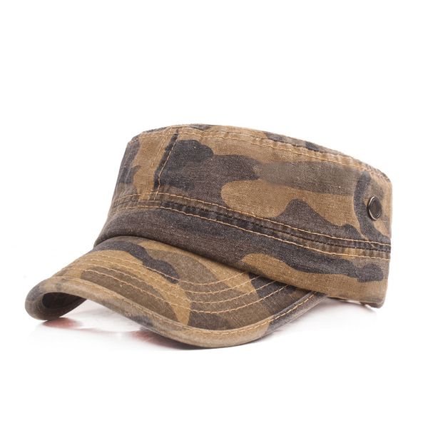 Nouveau extérieur hommes Camouflage casquette plate printemps et été touristique alpinisme militaire casquette femmes coton Jungle chapeau chapeau de soleil