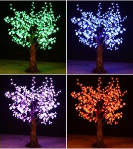 Nieuwe Outdoor RGB Color LED Cherry Blossom Christmas Tree Lamp 1.5m 432 LED-bollen Xmas Tree Light voor Thuis Festival Decor