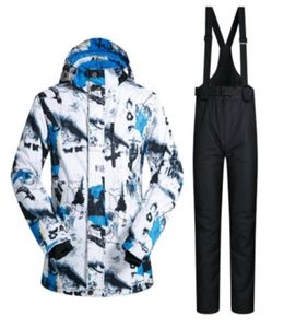 NIEUW Outdoor Ski Suit Men039S Winddichte waterdichte thermische snowboard sneeuw mannelijke ski -jas en broeksets Skiwear Skating Clot6642674