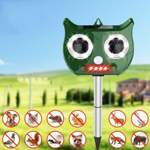 Nieuwe Outdoor Ultrasone Solar Pest Repeller Flash Animal Pest Mouse Repeller Garden Bird Cat Dog Fox Repellent Houd dieren weg Y200106