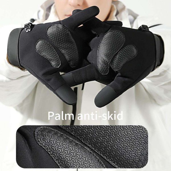 Nouveaux gants imperméables d'extérieur pour hommes et femmes, écran d'hiver, coupe-vent, chauds, cyclisme, fermeture éclair, sport Plus Veet Mountain S Z4m8