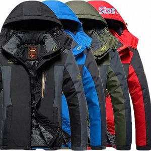 Nueva chaqueta de invierno al aire libre Sprint de felpa para hombres y aislamiento grueso a prueba de viento e impermeable abrigo de escalada de montaña c2Od #