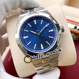 New Overseas 2000V 120G-B122 2000V Cadran Bleu Automatique Mens Watch No Date Bracelet En Acier Inoxydable Haute Qualité Gents Montres Hell281H