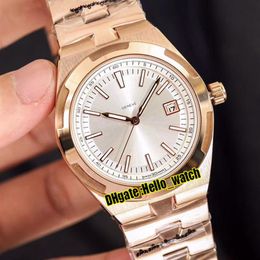 Nieuwe overzeese 4500V 000R-B127 witte wijzerplaat A2813 automatisch herenhorloge 41 mm roségouden stalen armband hoge kwaliteit horloges 7 kleuren Hell275a