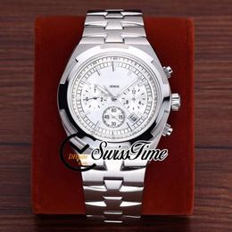 Nieuwe overzeese 5500V 110A-B075 witte wijzerplaat A2813 automatisch herenhorloge SS stalen armband STVC geen chronograaf STVC horloges Swiss238N